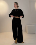 Stoffhose mit Bundfalten