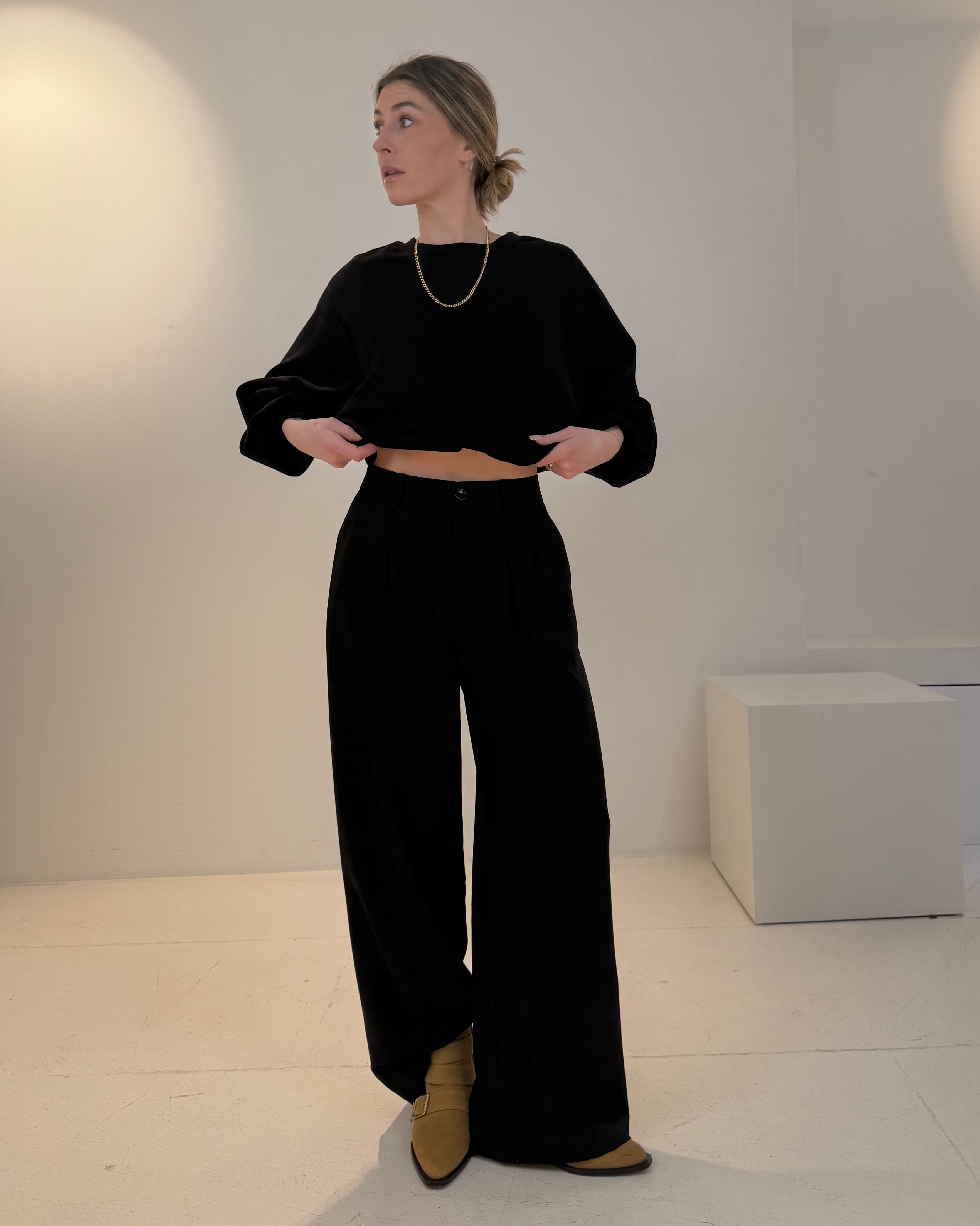 Stoffhose mit Bundfalten