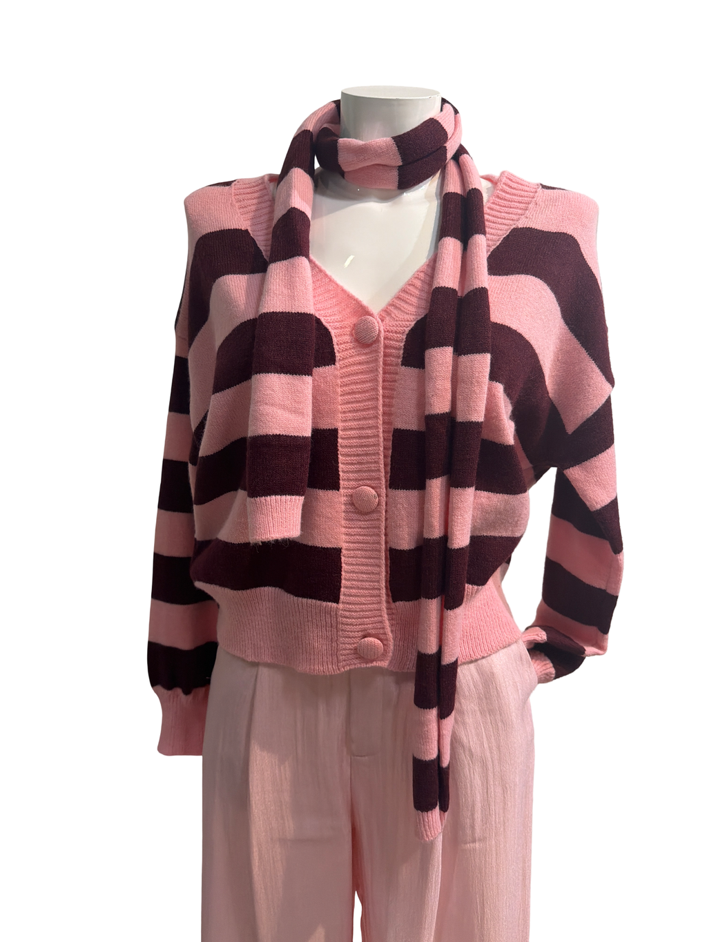 Cardigan mit Streifen