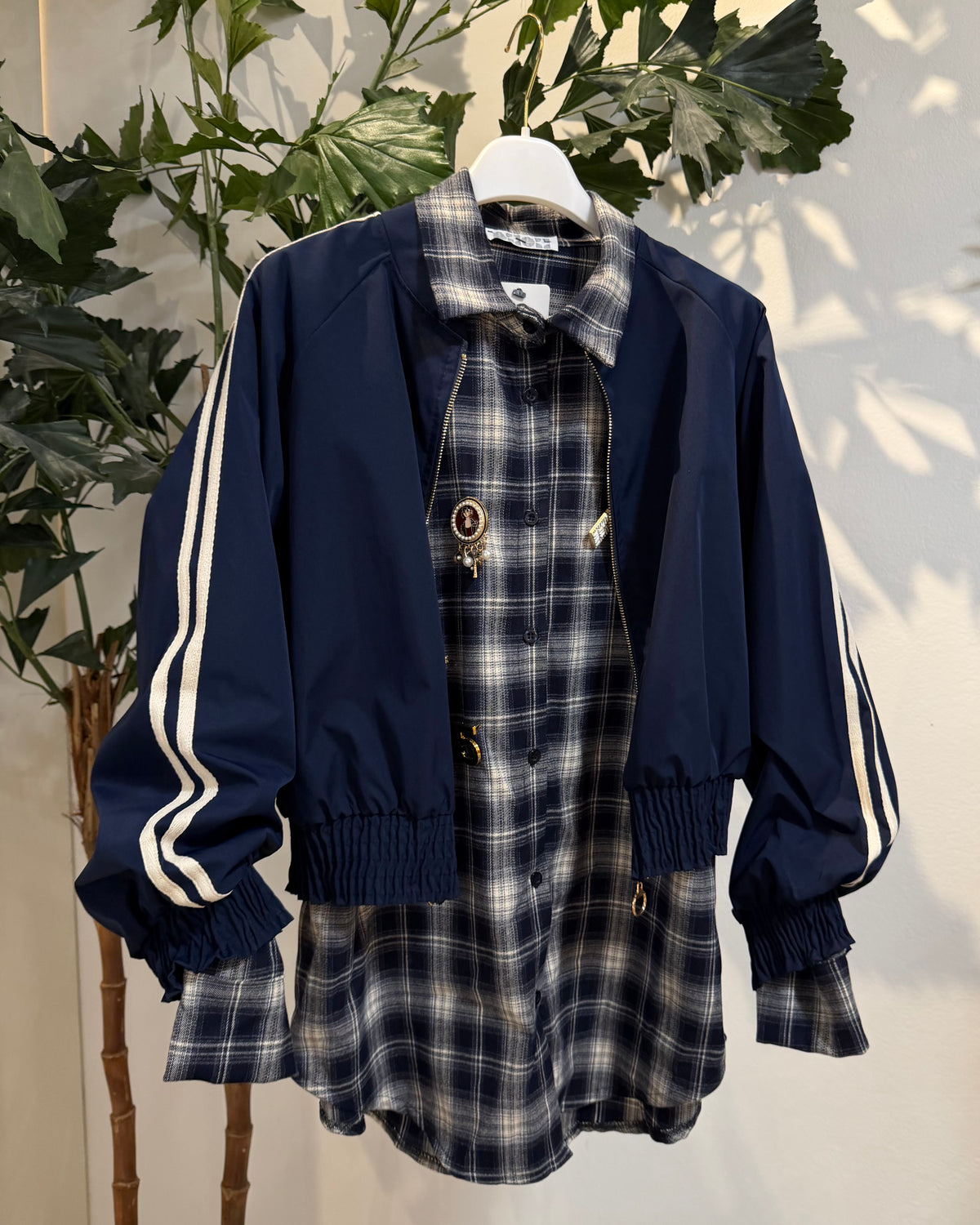 Kurzjacke mit Streifen