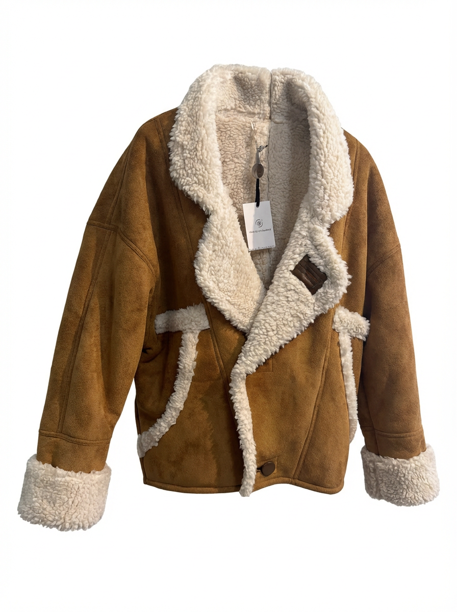 Kunstlederjacke Velouroptik