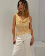 Top mit Wasserfallkragen