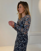 Blumen Kleid mit Volant