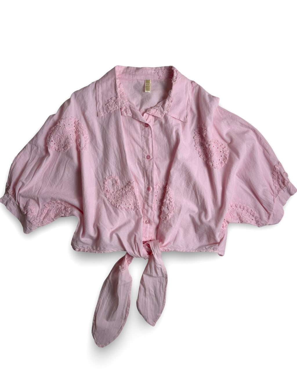 Bluse mit Lochstickerei
