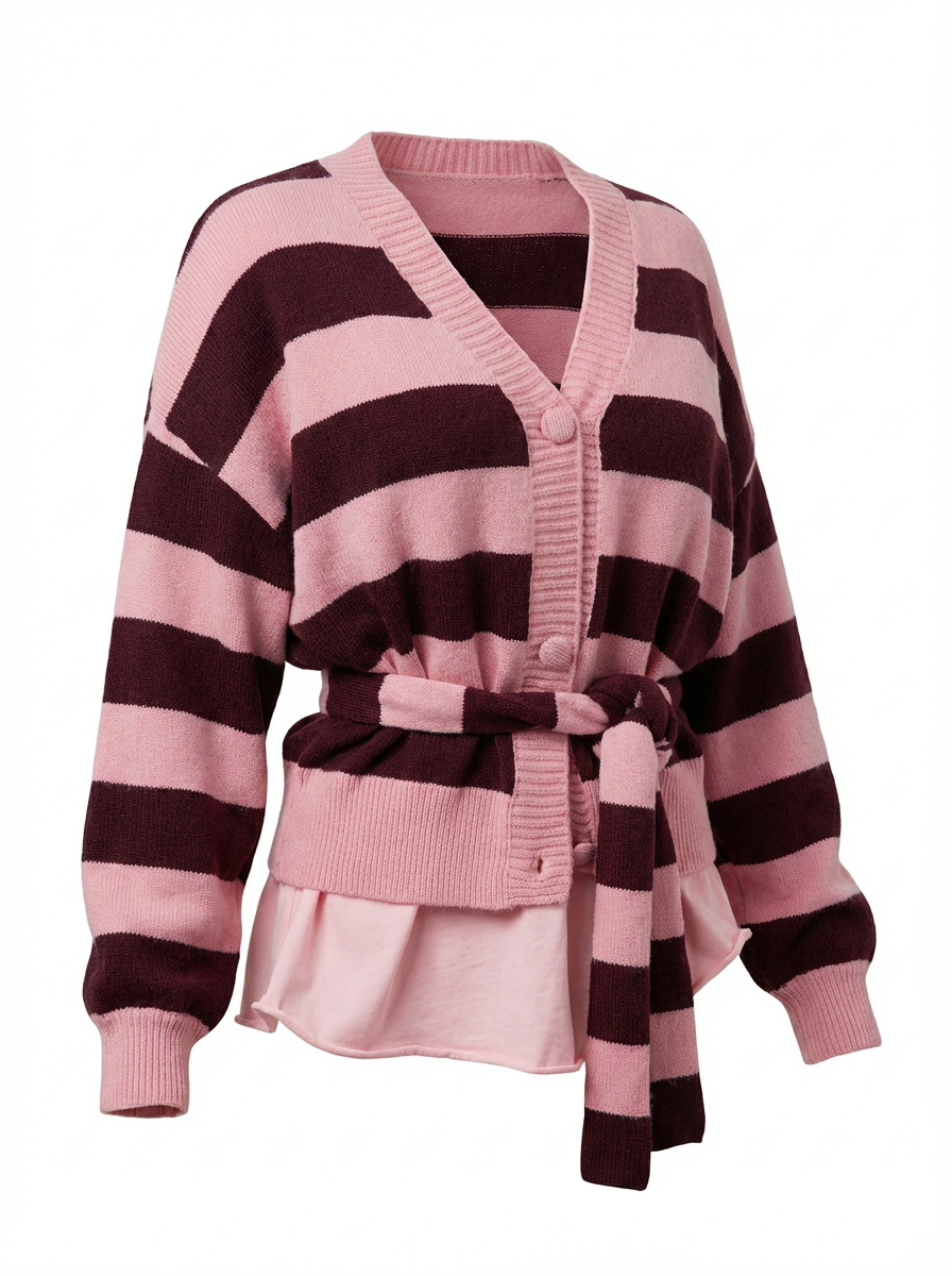 Cardigan mit Streifen