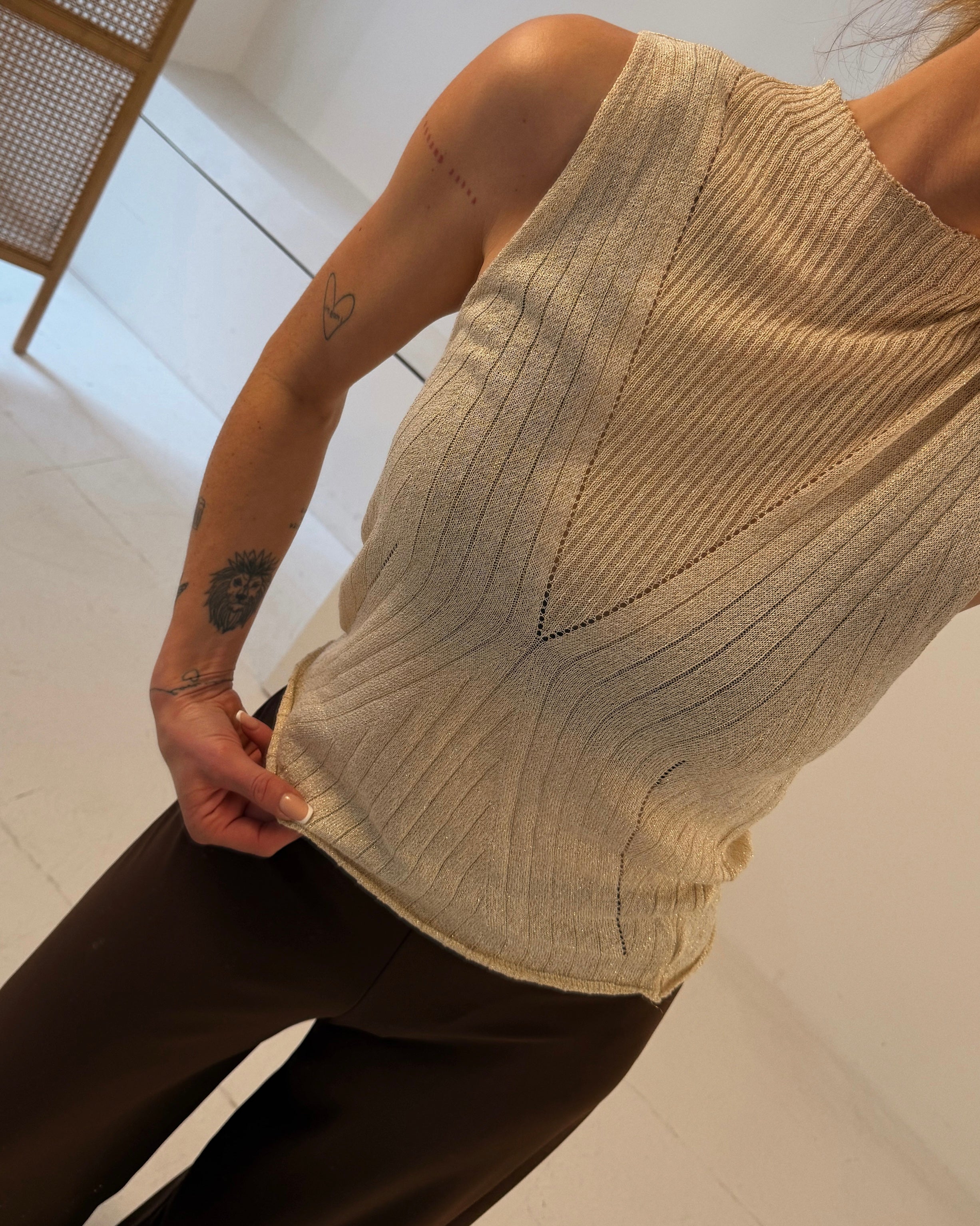 Top mit Lurex