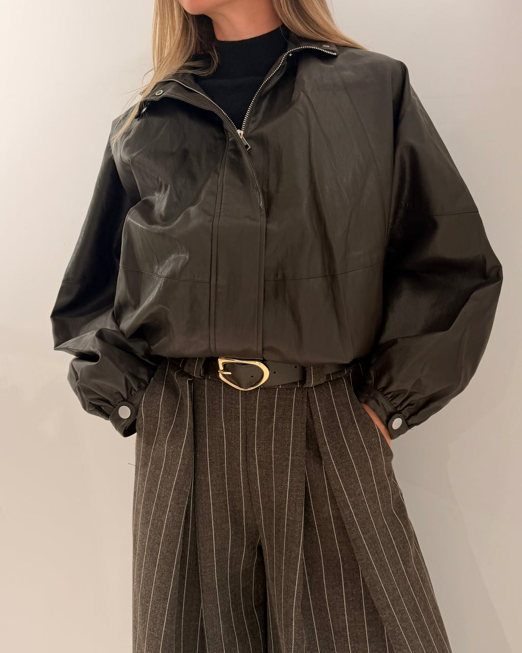 Bomberjacke Kunstleder