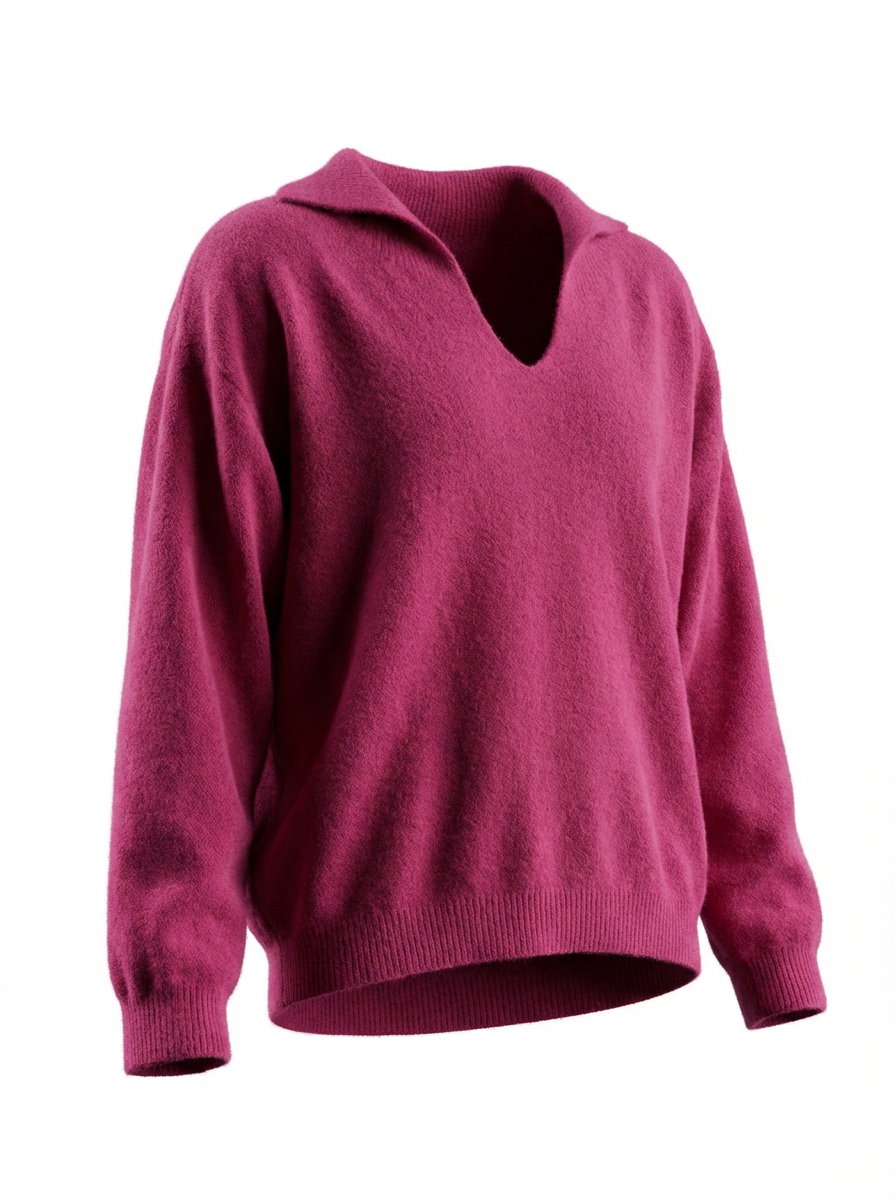 Strickpullover mit Kragen