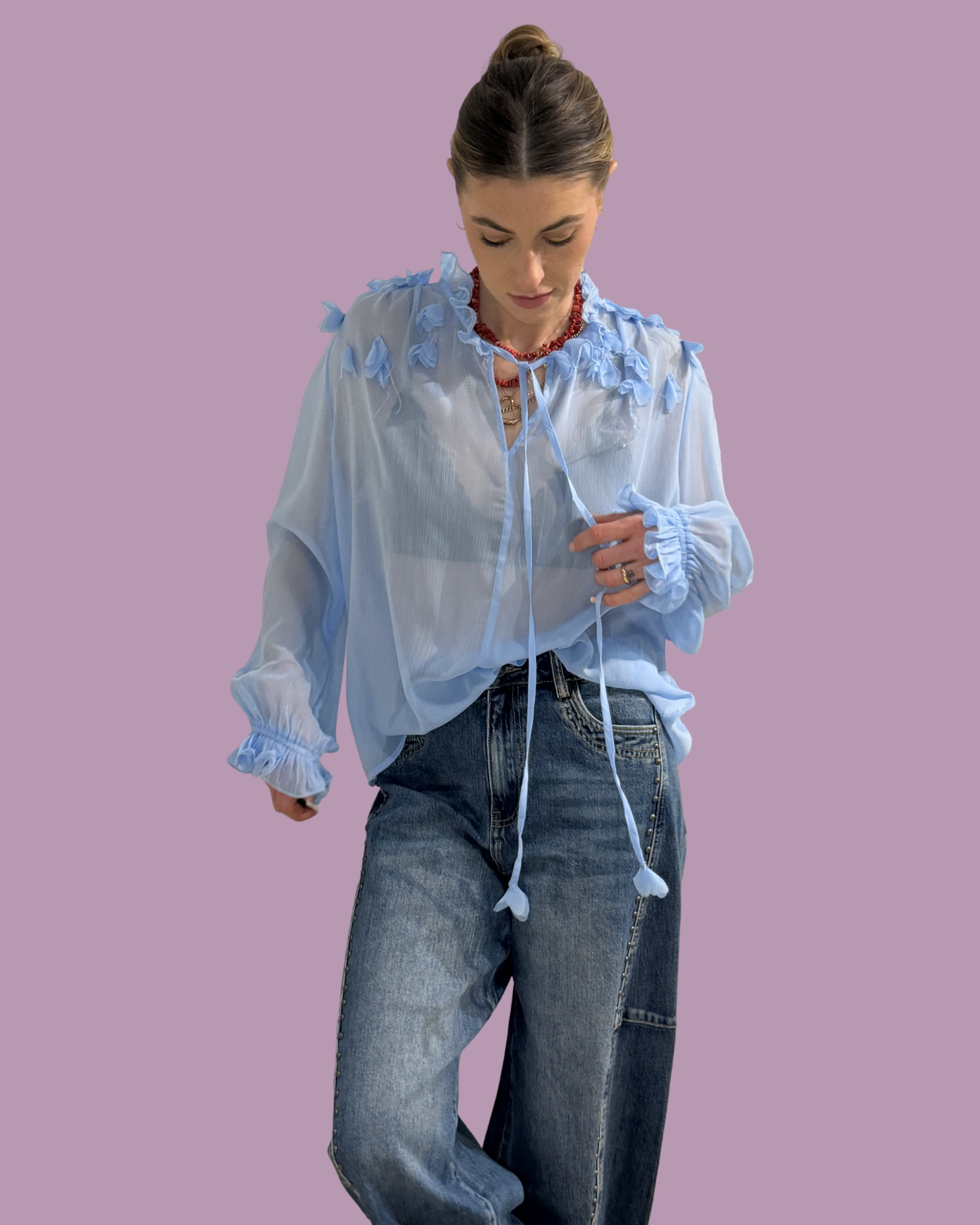 Transparente Bluse