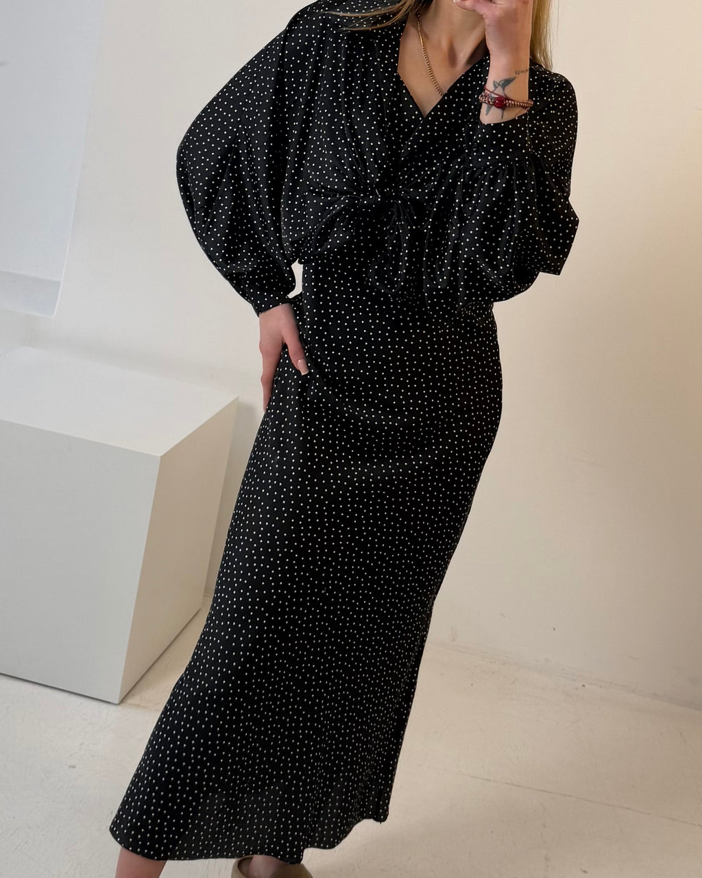 Punktekleid mit Träger
