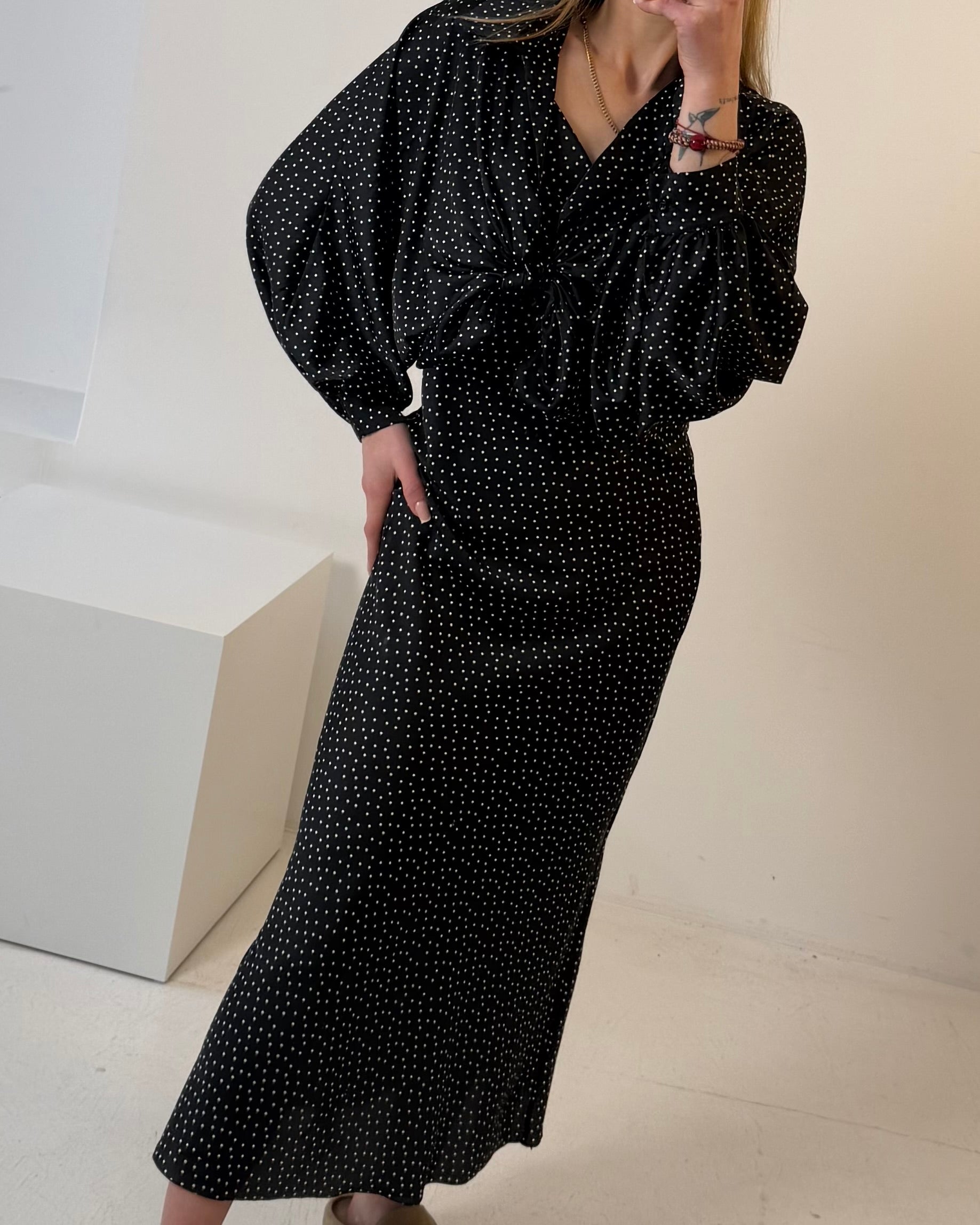 Punktekleid mit Träger