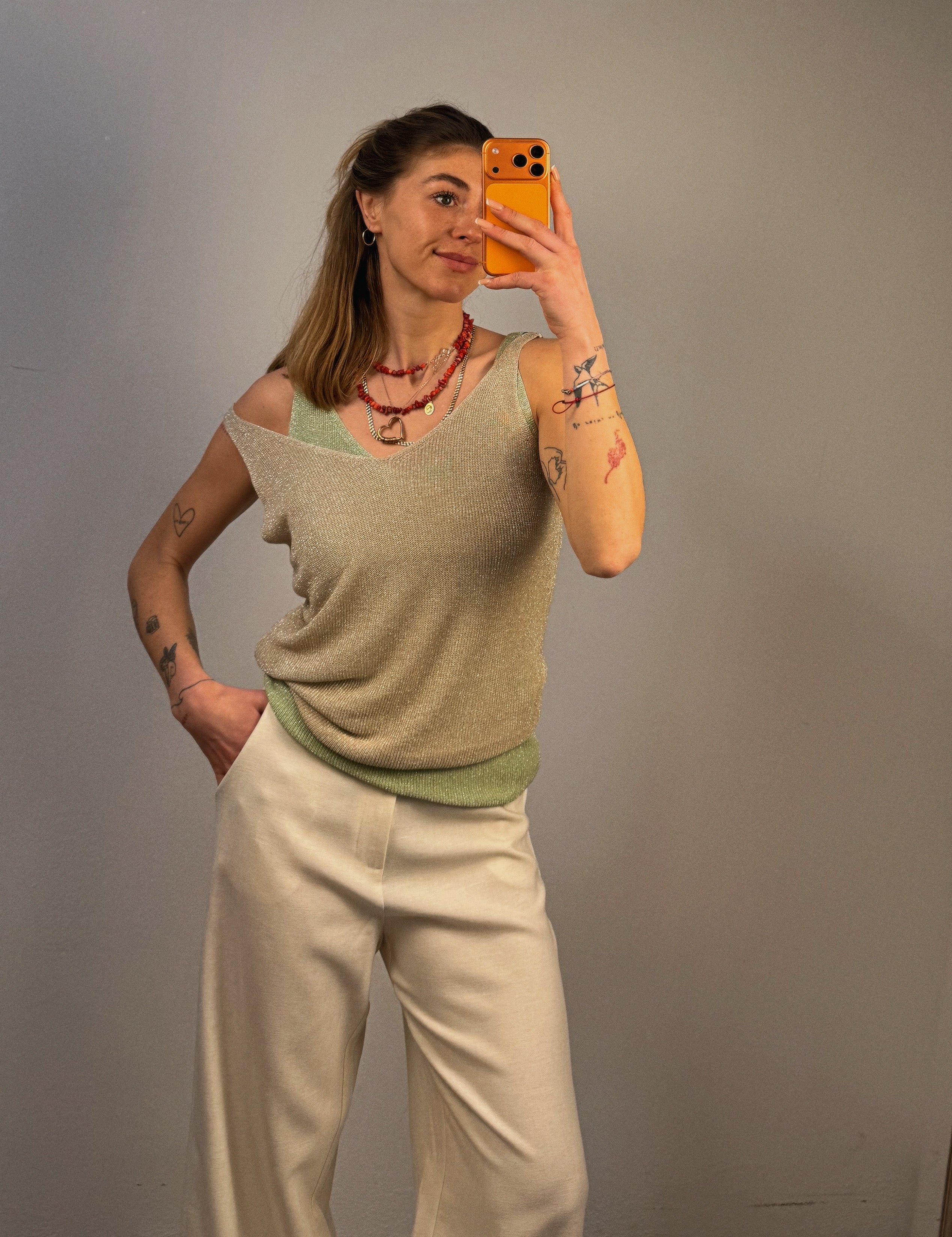 Strick Top mit Lurex