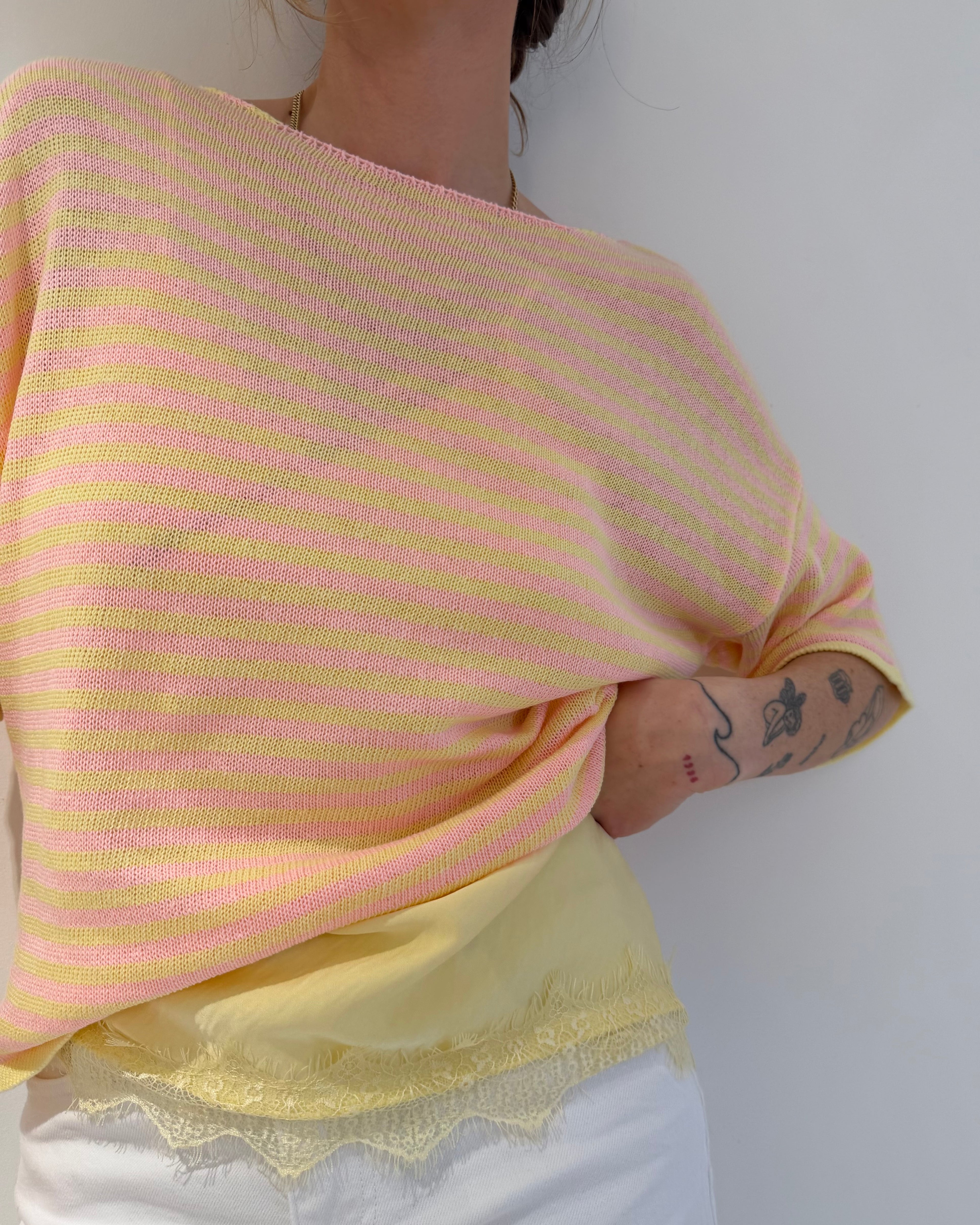 Streifen Feinstrick - Pullover