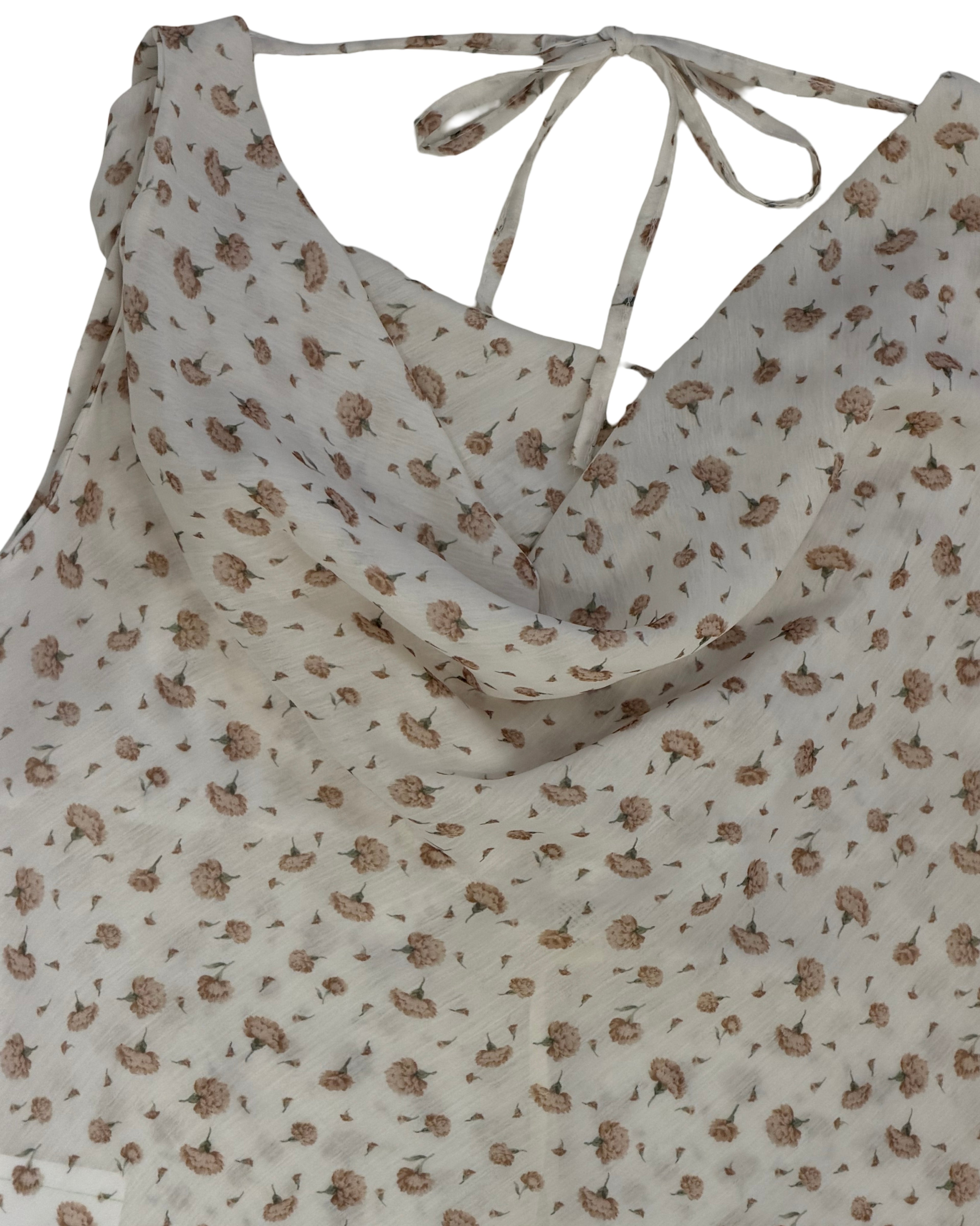 Top mit Wasserfallkragen