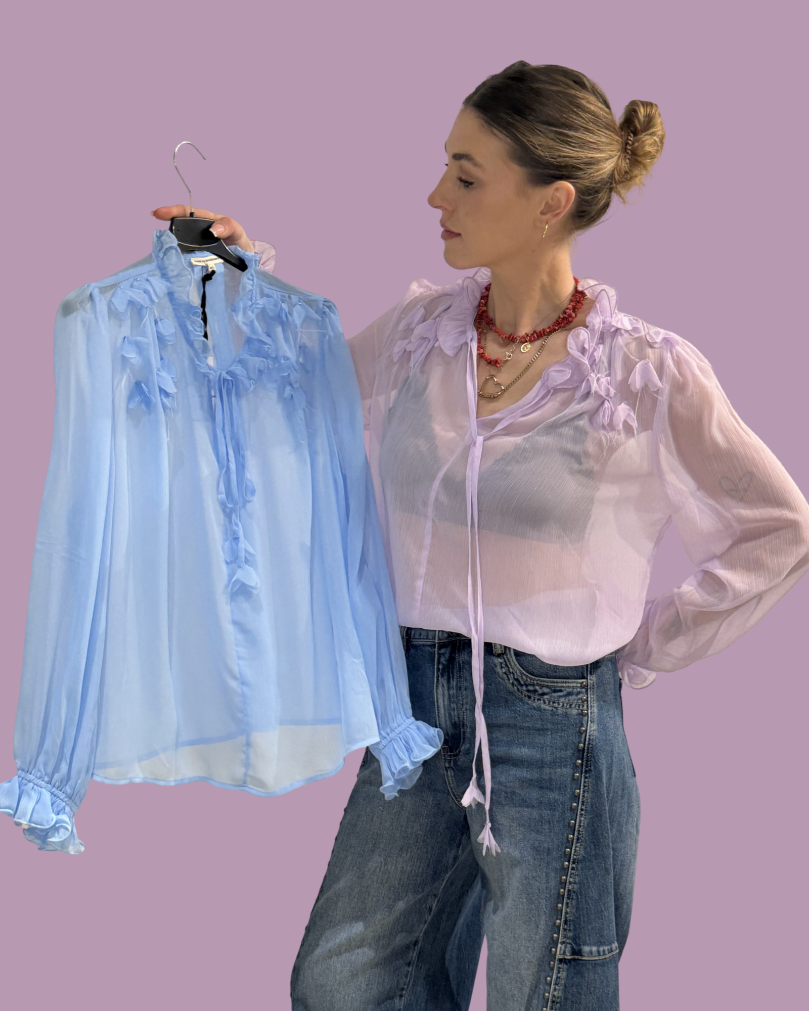 Transparente Bluse