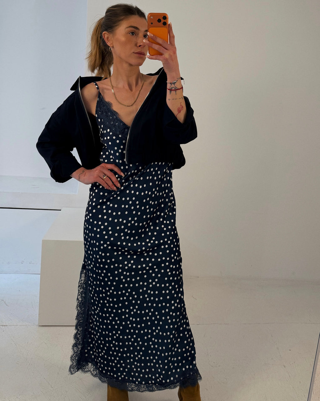 Punkte Trägerkleid