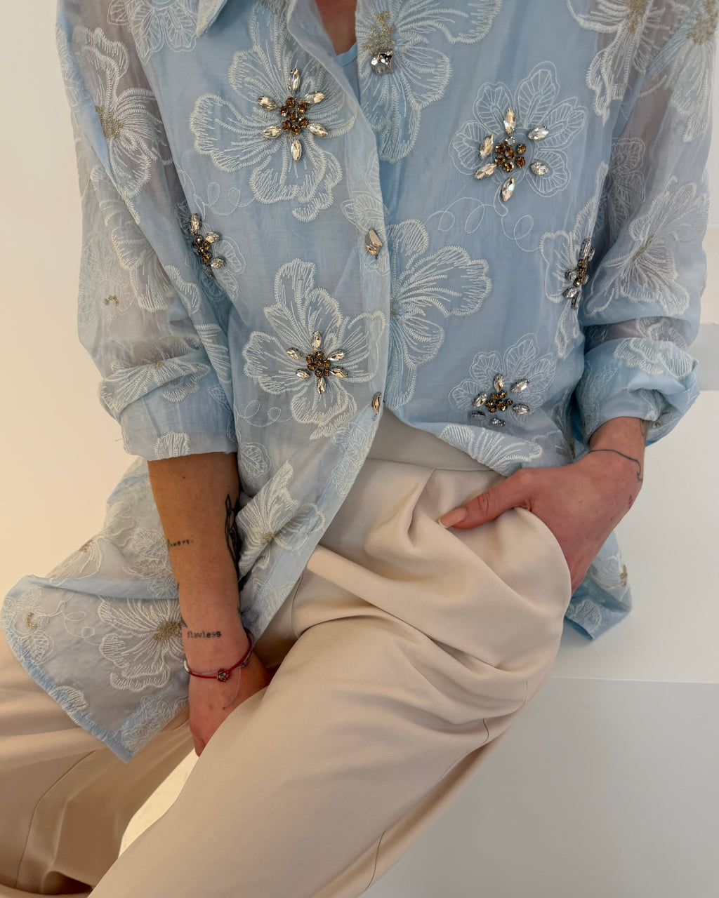 Bluse mit Glitzer