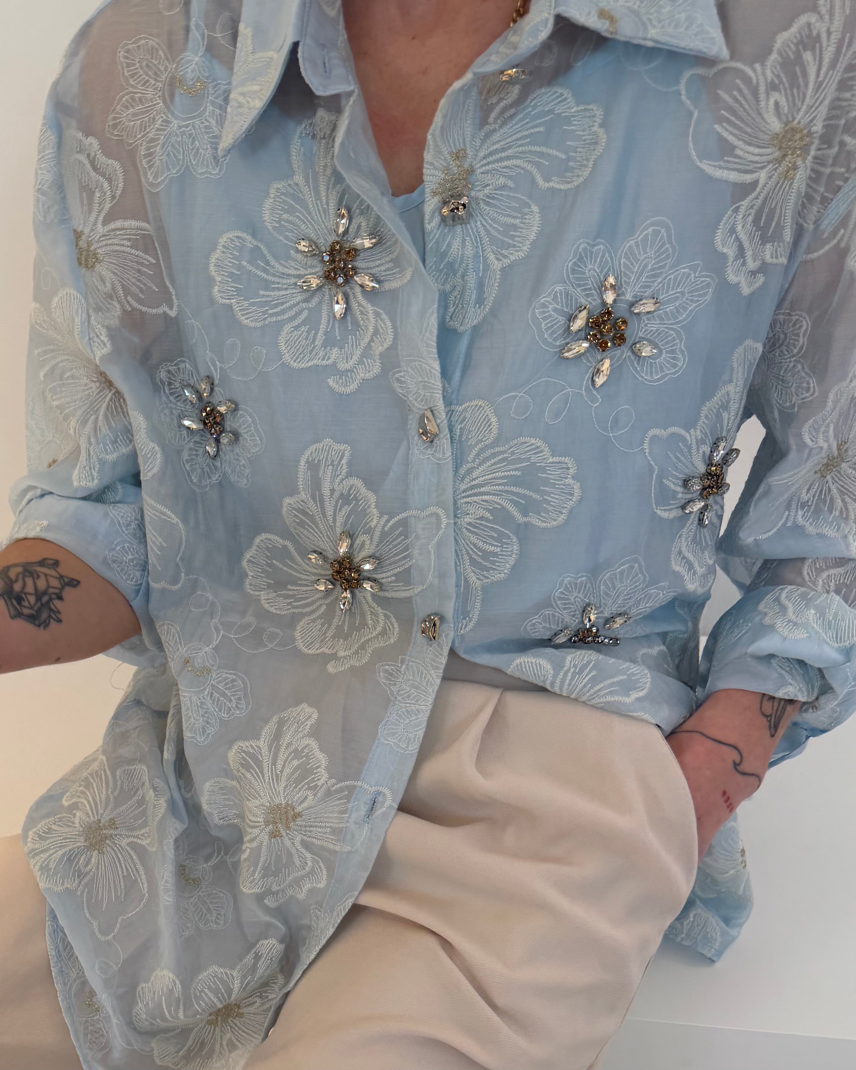 Bluse mit Glitzer