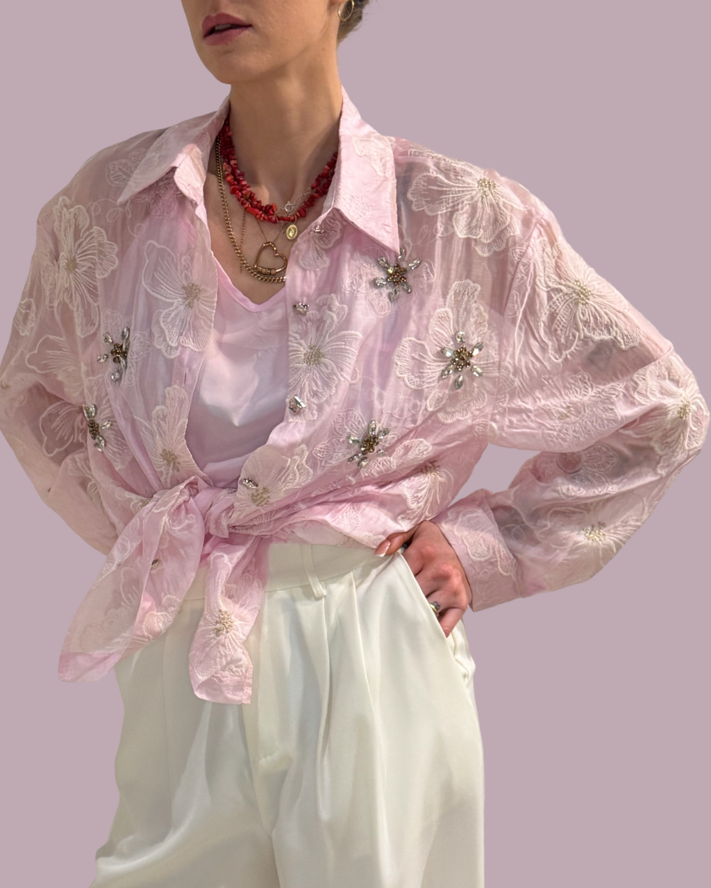 Bluse mit Glitzer