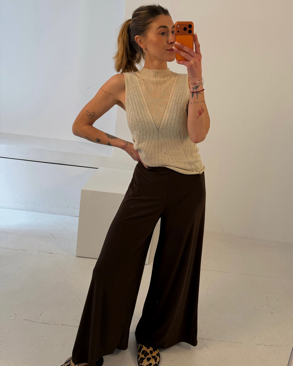 Top mit Lurex