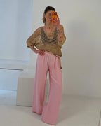 Stoffhose mit Gürtel
