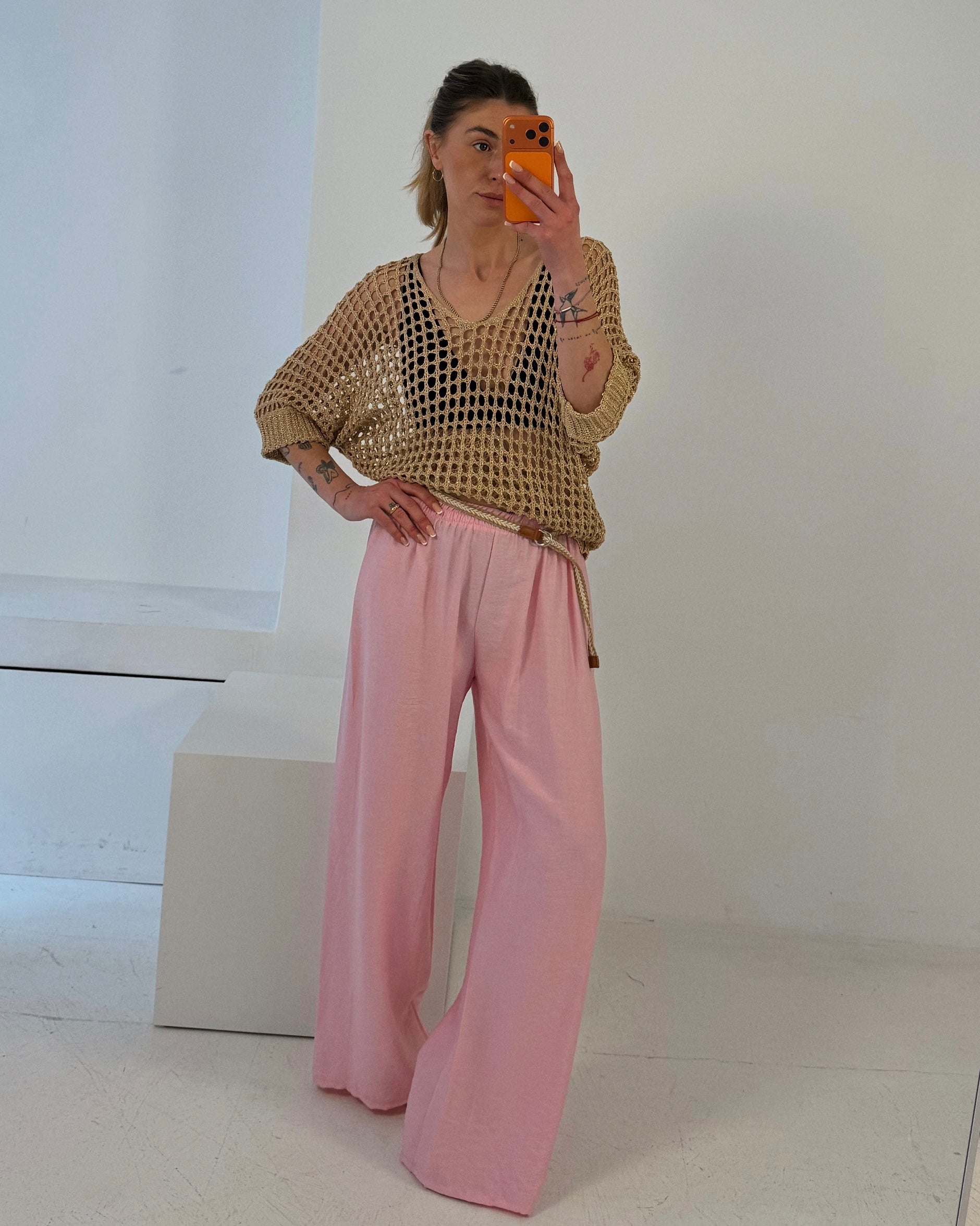 Stoffhose mit Gürtel