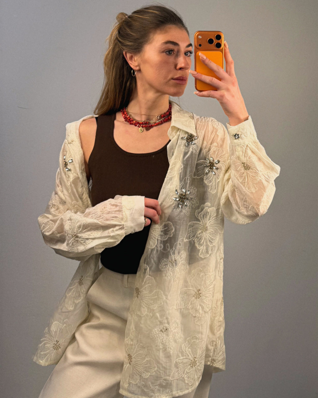 Bluse mit Glitzer