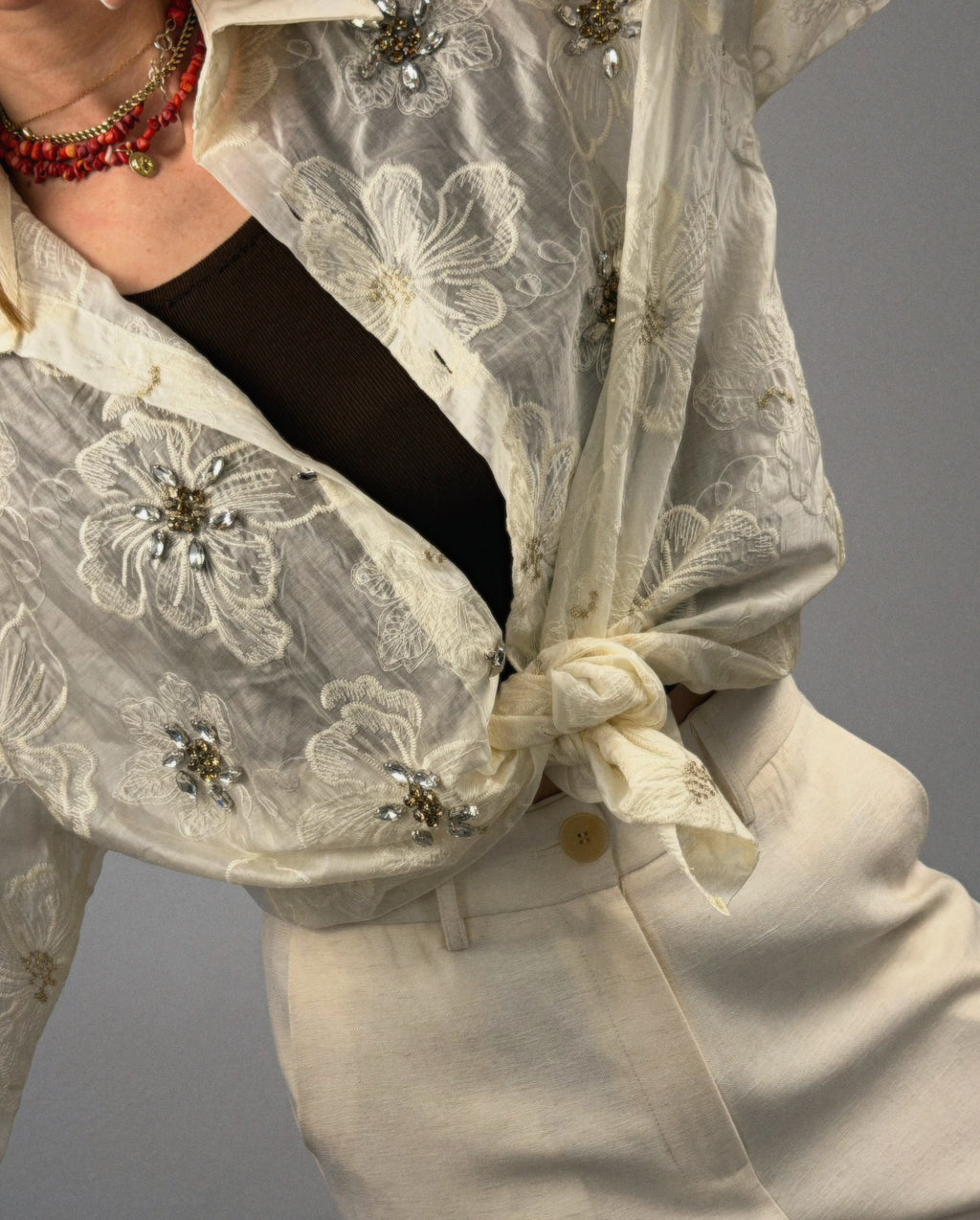 Bluse mit Glitzer
