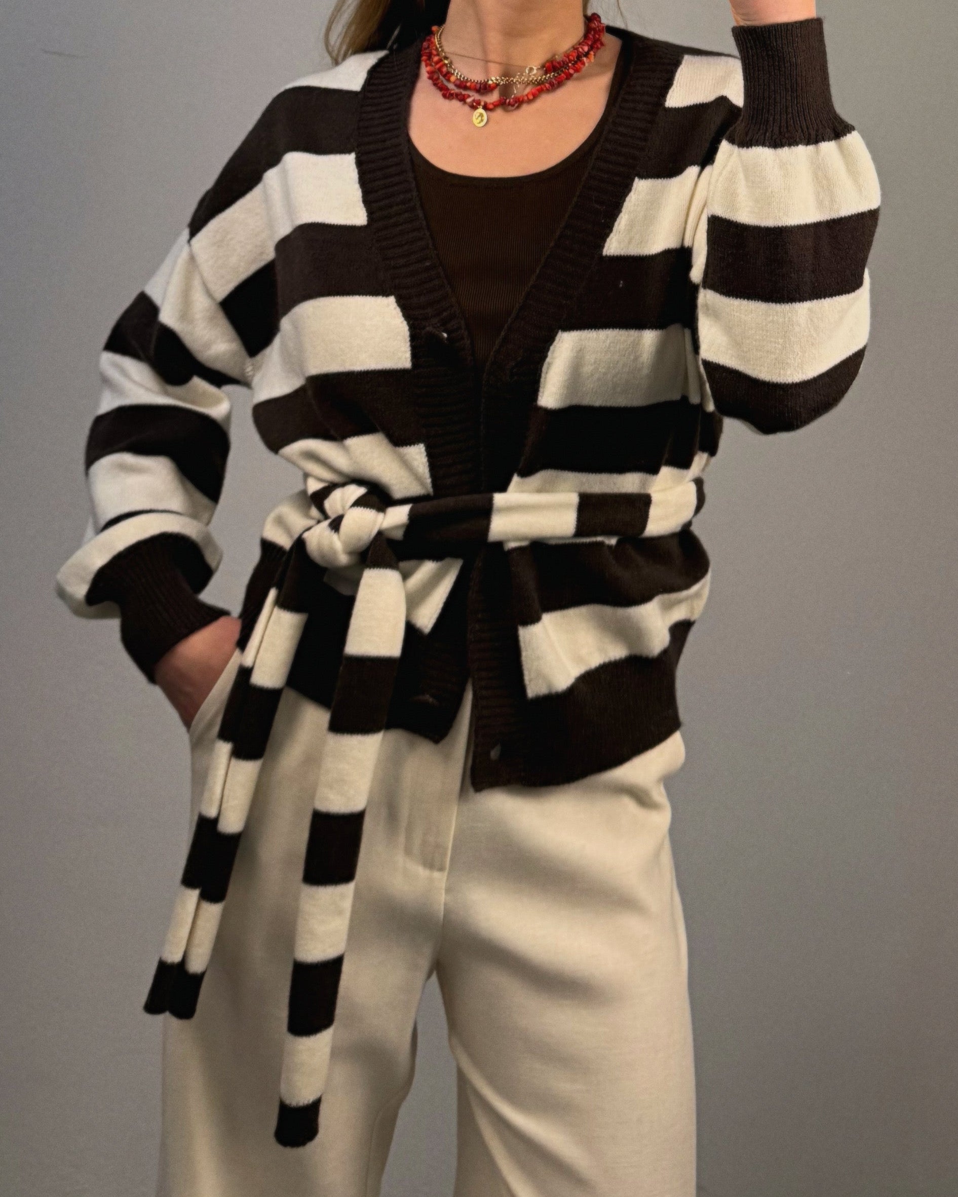 Cardigan mit Streifen