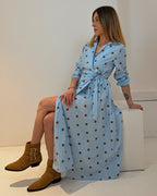 Wickelkleid mit Punkten