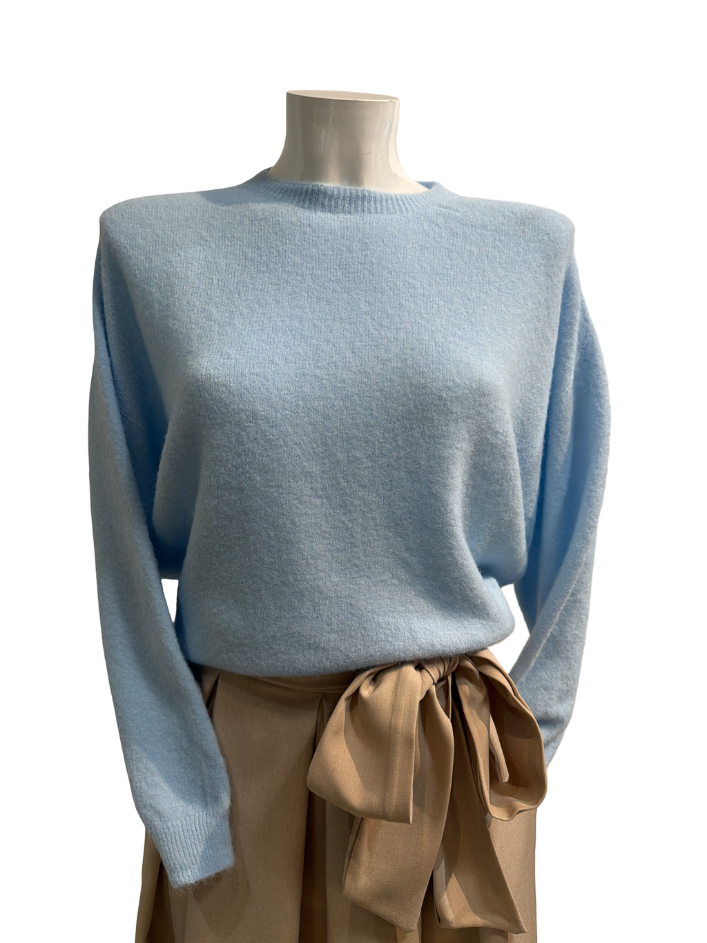 Strickpullover mit Rundhals