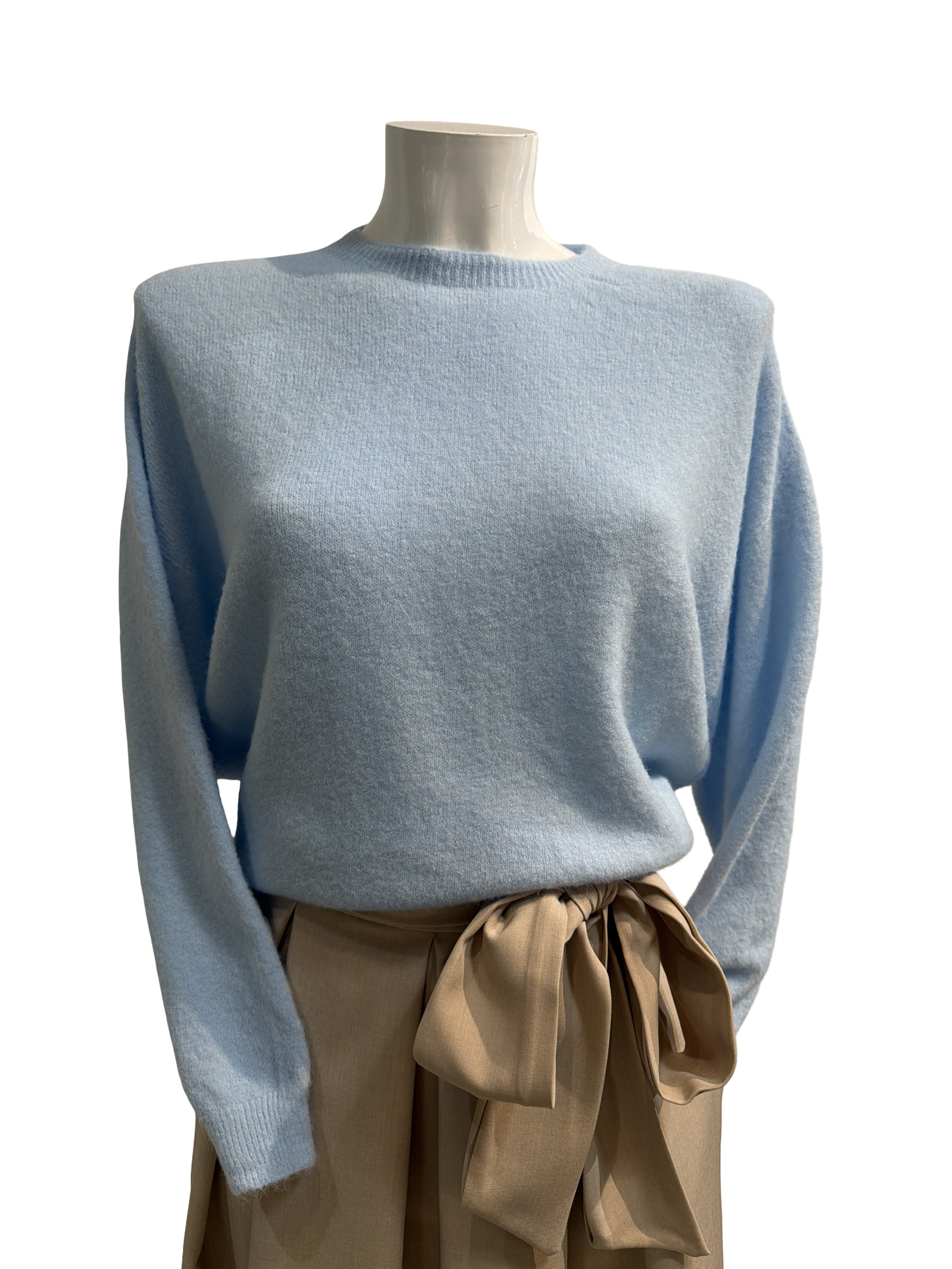 Strickpullover mit Rundhals