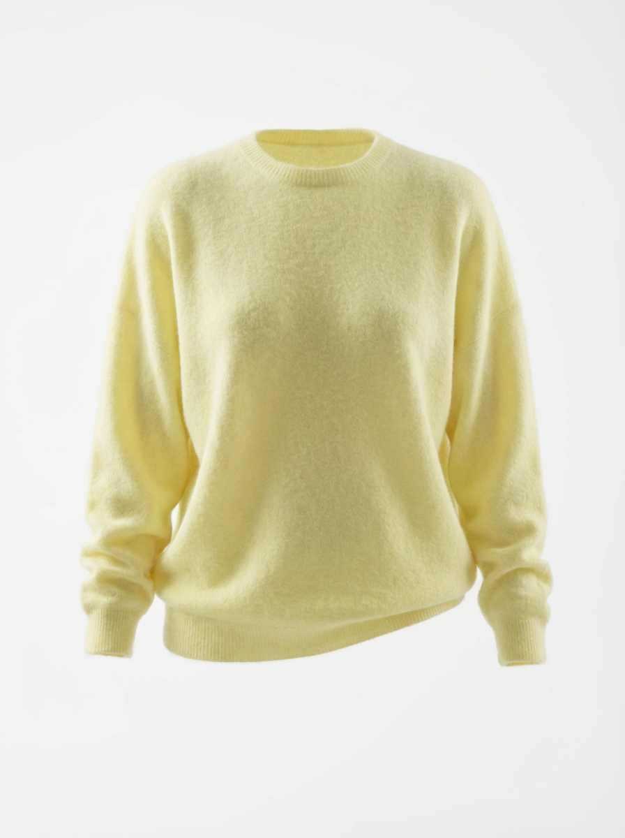 Strickpullover mit Rundhals