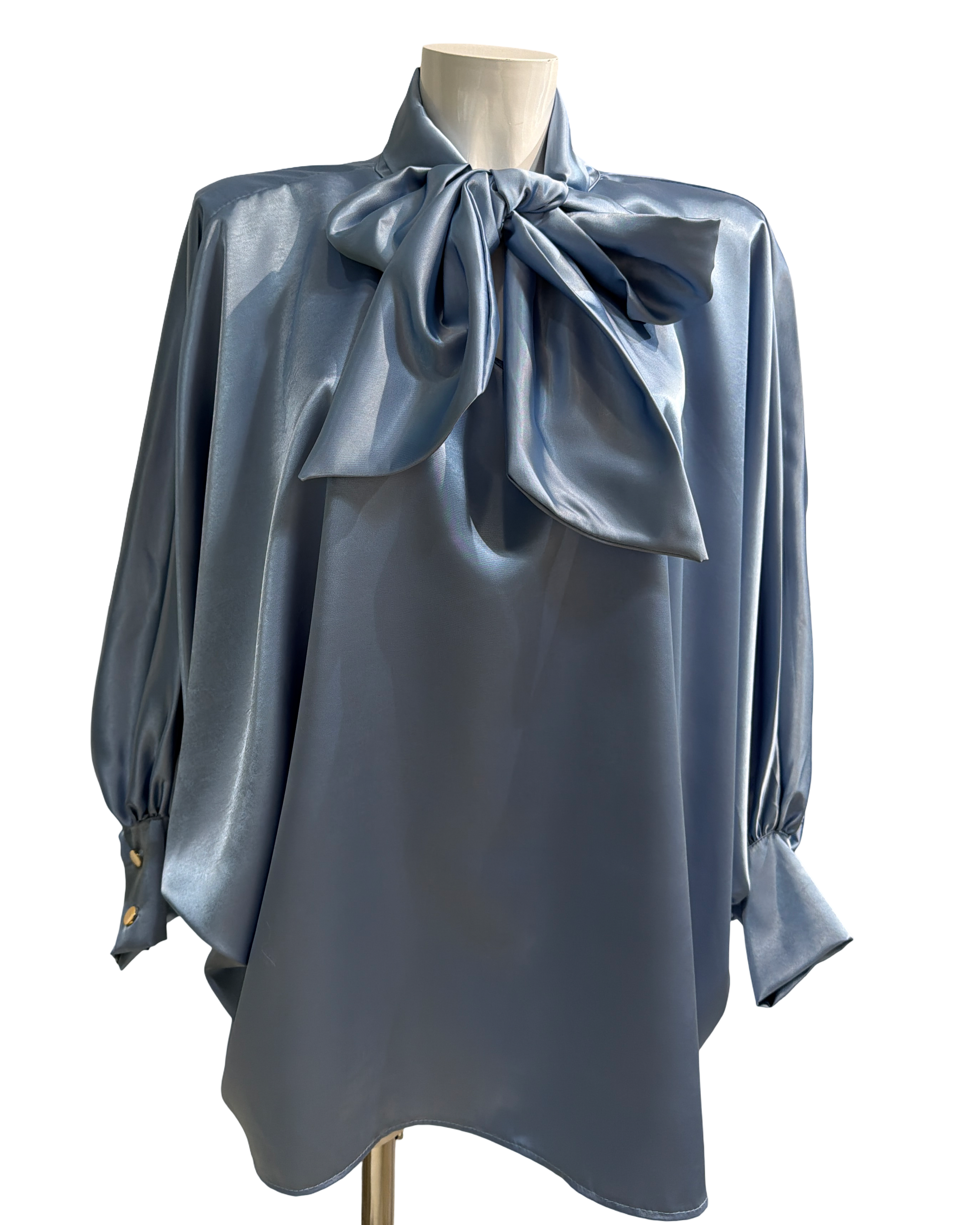 Oversized Bluse in Satinoptik