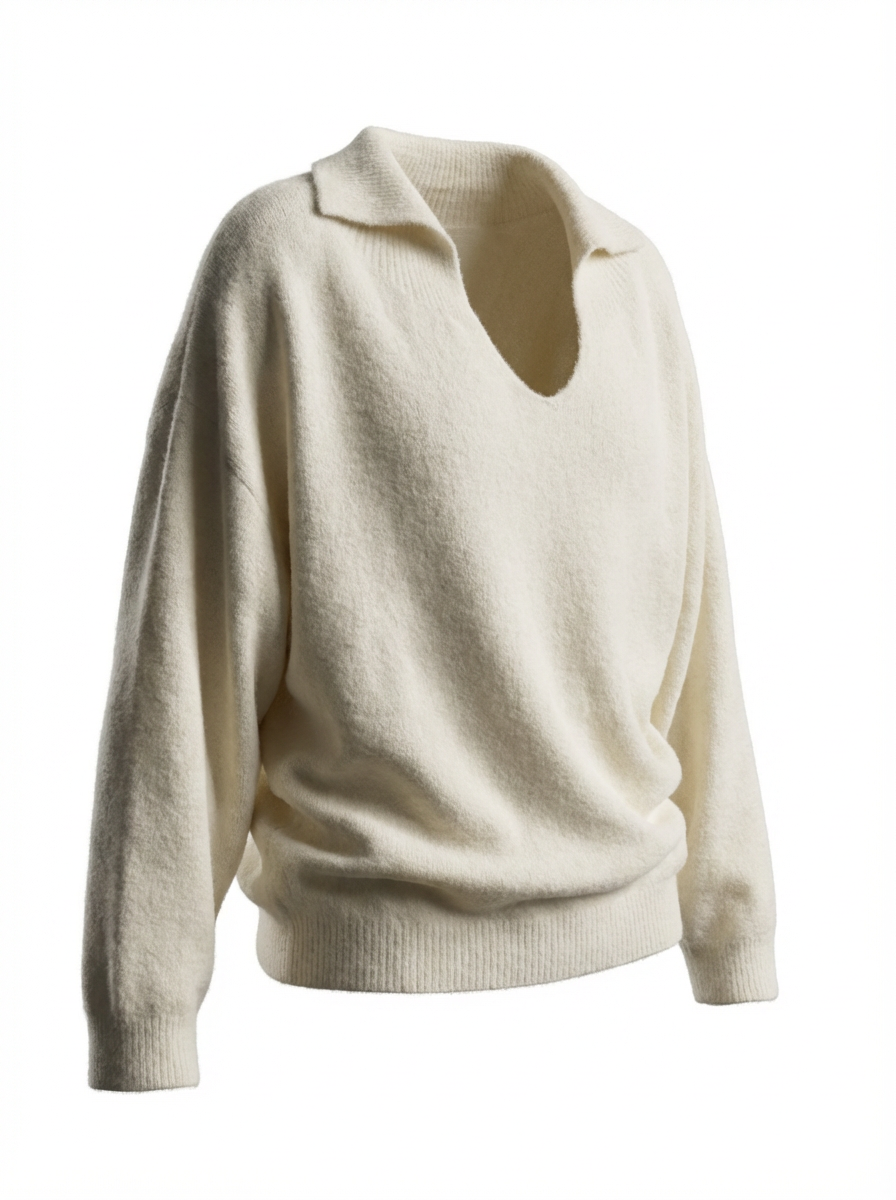 Strickpullover mit Kragen