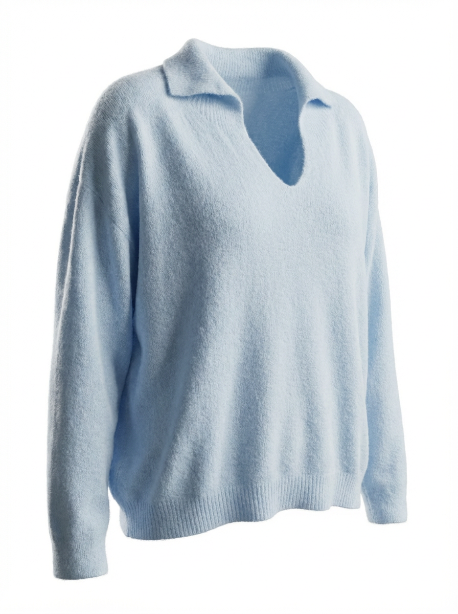 Strickpullover mit Kragen