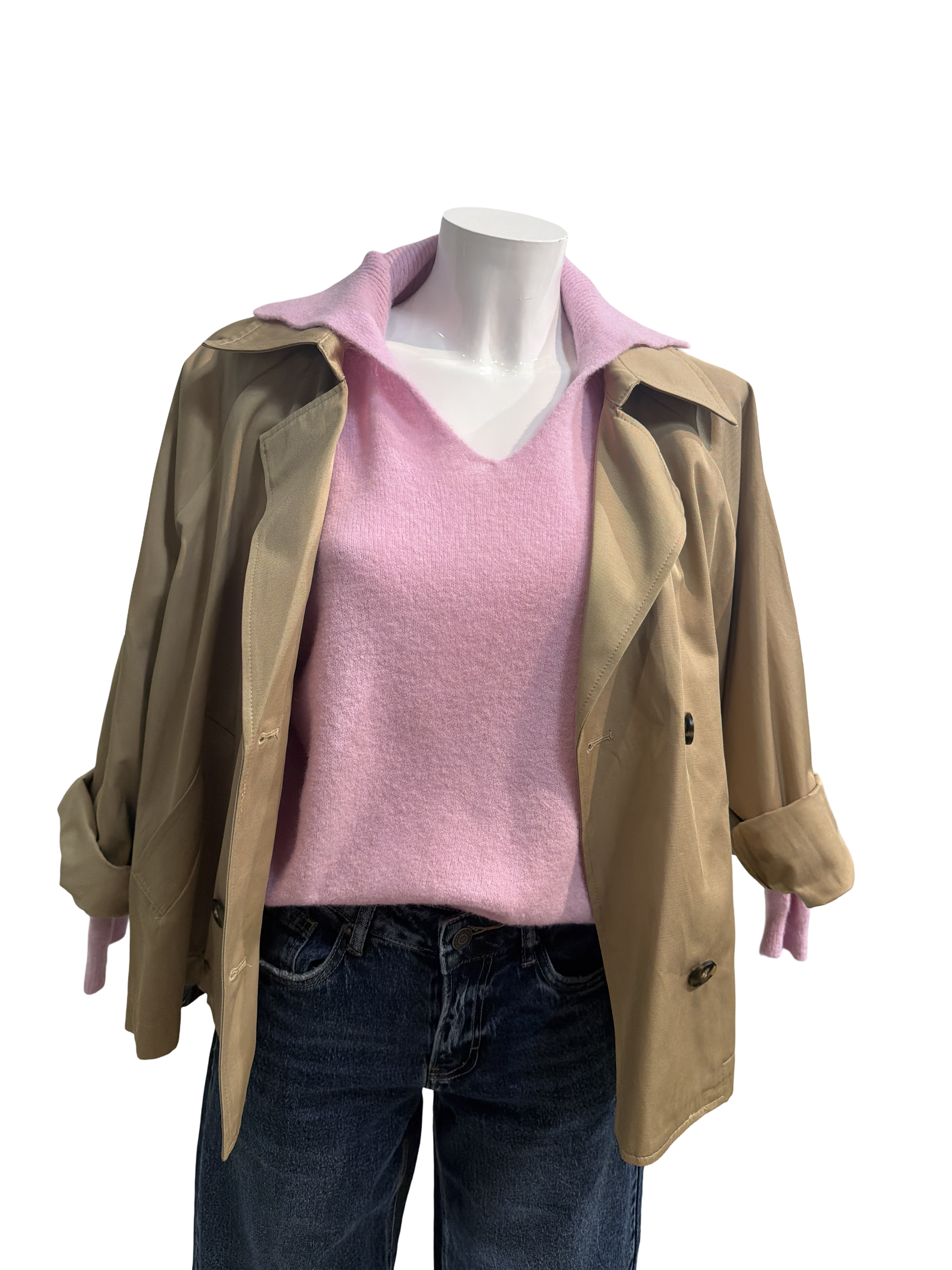 Strickpullover mit Kragen