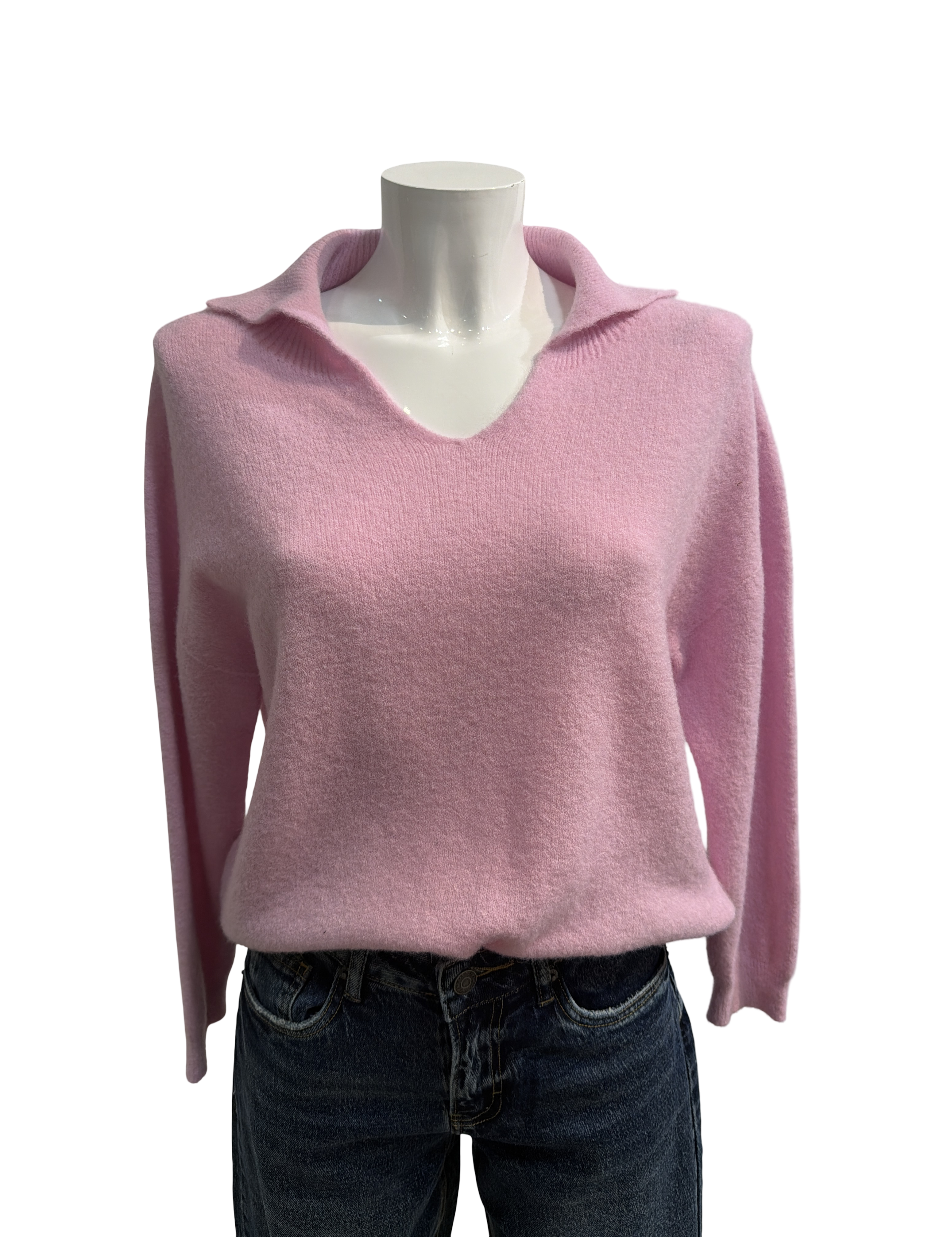 Strickpullover mit Kragen