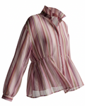 Streifenbluse mit Knopfleiste