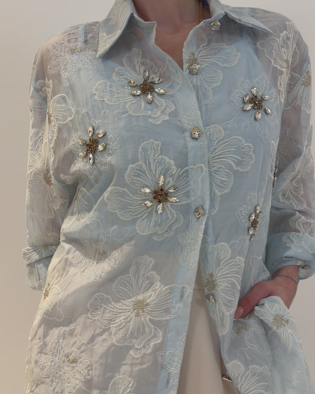 Bluse mit Glitzer
