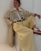 Bundfaltenhose mit Gürtel